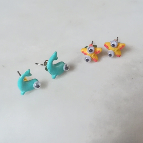 Tiny sea animal earring bundle - Picture 1 of 2
